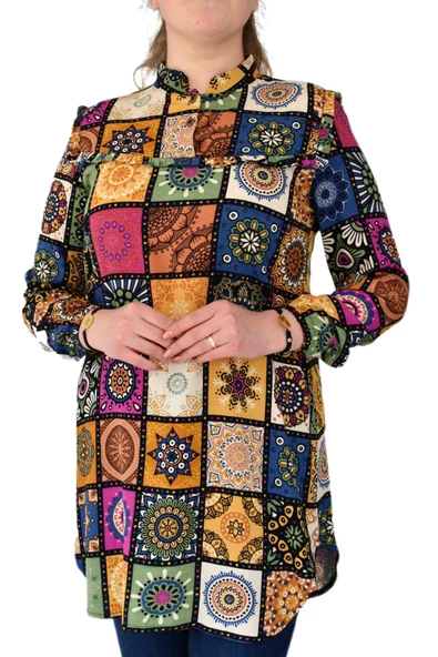 Kadın Etnik Desen Tunik BGL-ST02016 - Resim 6