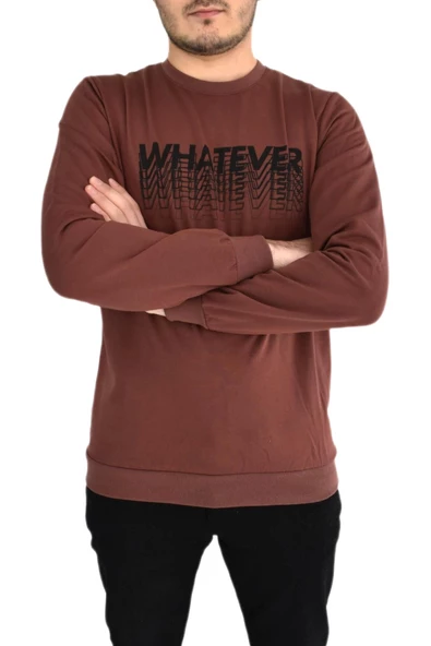 Erkek Sıfır Yaka Sweat Whatever BGL-ST01723 - Resim 6
