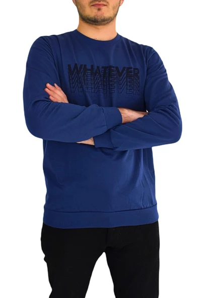 Erkek Sıfır Yaka Sweat Whatever BGL-ST01723 - Resim 5