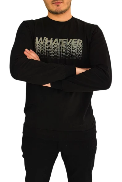 Erkek Sıfır Yaka Sweat Whatever BGL-ST01723 - Resim 7