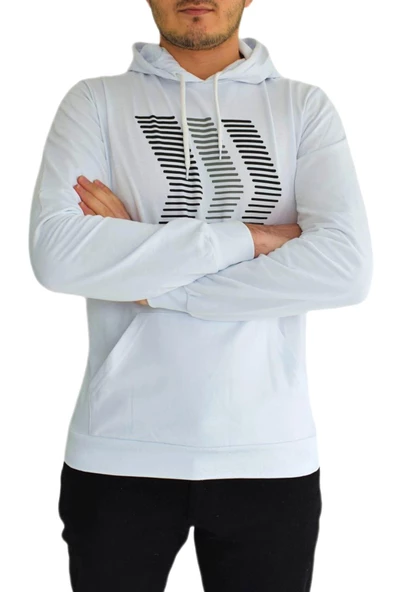 Erkek Kapüşonu Sweat Baskılı 1029 BGL-ST01732 - Resim 8
