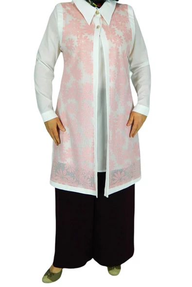 Kadın Krep Güpür İkili Tunik MSK-0262 - Resim 9