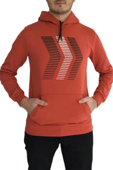 Erkek Kapüşonu Sweat Baskılı 1029 BGL-ST01732 - Resim 5