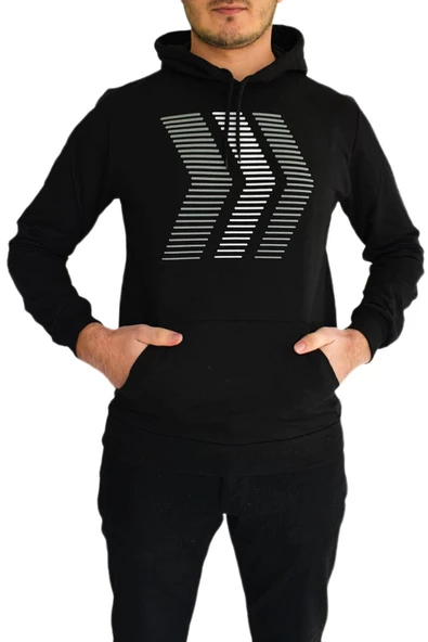 Erkek Kapüşonu Sweat Baskılı 1029 BGL-ST01732 - Resim 3
