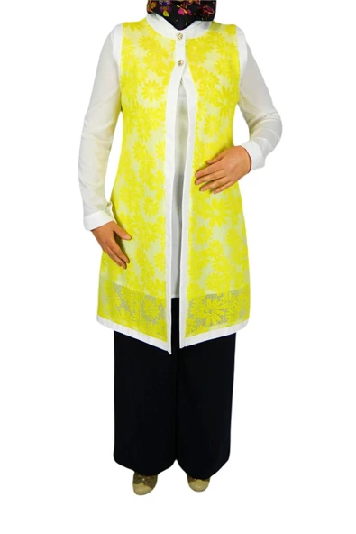 Kadın Krep Güpür İkili Tunik MSK-0262 ürün görseli 1