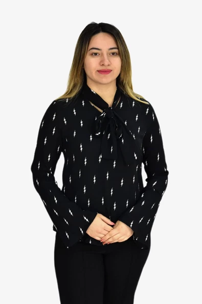 Kadın Yeşil Desenli Bluz BGL-ST00592 ürün görseli 1