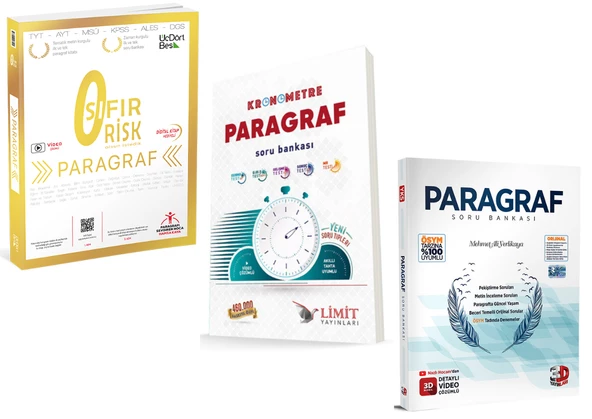 TYT Paragraf Soru Bankası 3 Büyükler Seti Üçdörtbeş 3D Limit Yayınları ürün görseli 1