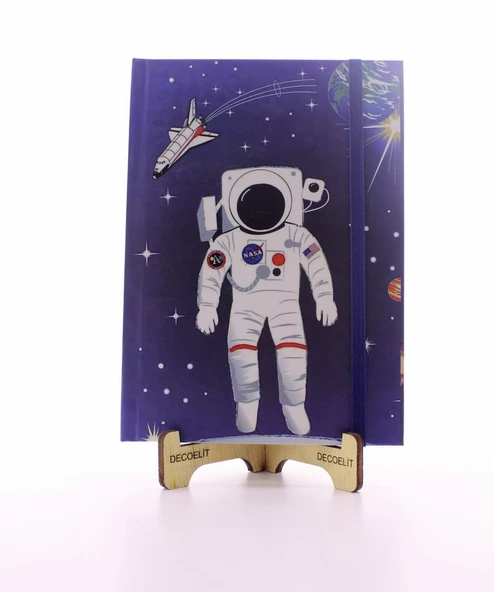 Lastikli Çizgisiz Sert Kapak NASA Defter ürün görseli 1