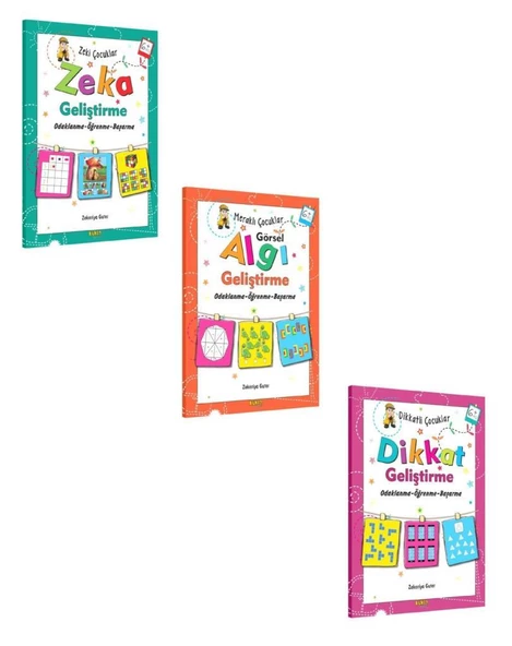 Kukla Zeka Geliştirme Dikkat Geliştirme Algı Geliştirme Seti 3 Kitap (6+ Yaş) ürün görseli 1
