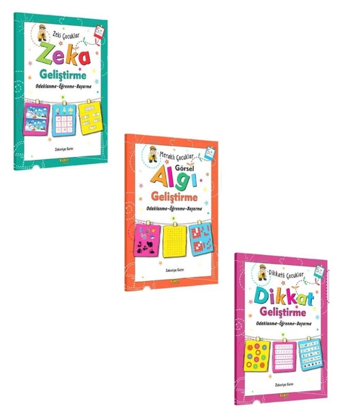 Kukla Zeka Geliştirme Dikkat Geliştirme Algı Geliştirme Seti 3 Kitap (5+ Yaş) ürün görseli 1