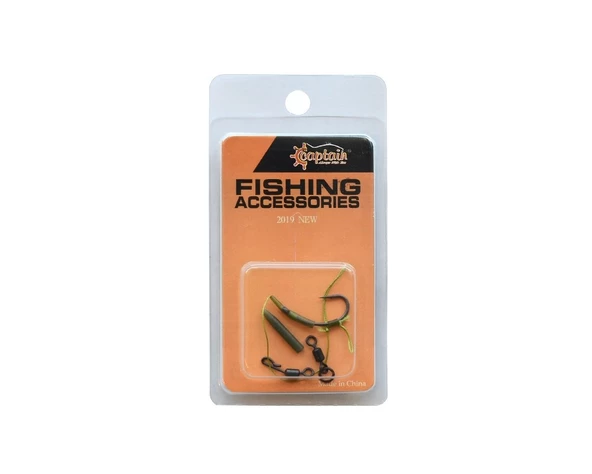 Captain 7643 Sazan Rigs 18 cm Anti Tangle Tube Rigs Set ürün görseli 1