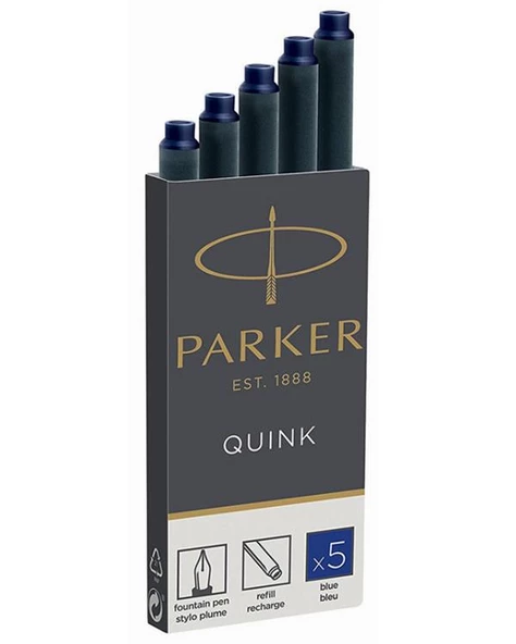 Parker Quink Dolma Kalem Kartuşu Mavi 5li Kutu ürün görseli 1