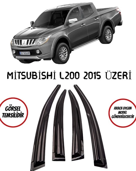 Mitsubishi L200 Cam Rüzgarlığı 4lü 2015 Üzeri ürün görseli 1