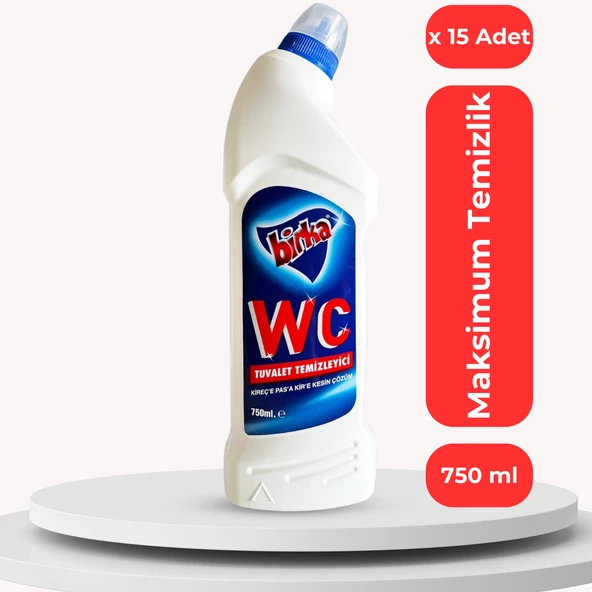 Birka WC Tuvalet Temizleyici 750 ml. X 15 Adet ürün görseli 1