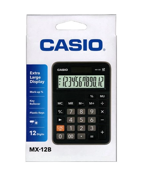 Casio MX-12B 12 Hane Masa Üstü Hesap Makinesi ürün görseli 1