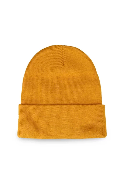 Neon Turuncu Basic Bere Unisex  Turuncu Bere  Hardal Sarısı Standart ürün görseli 1