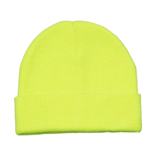 Neon Turuncu Basic Bere Unisex  Turuncu Bere  Fosfor Yeşili Standart ürün görseli 1