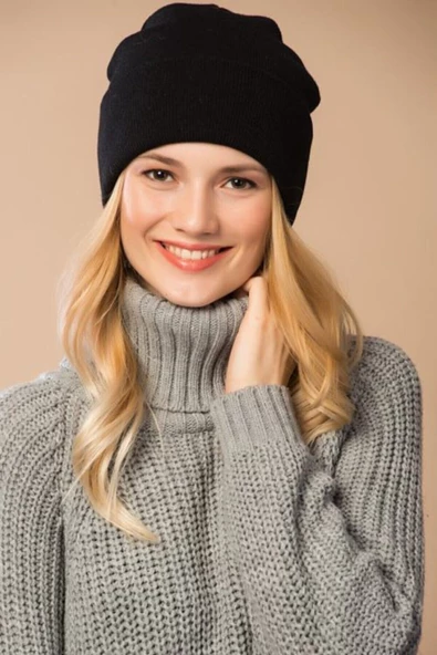 Neon Turuncu Basic Bere Unisex  Turuncu Bere  Siyah Standart - Resim 4