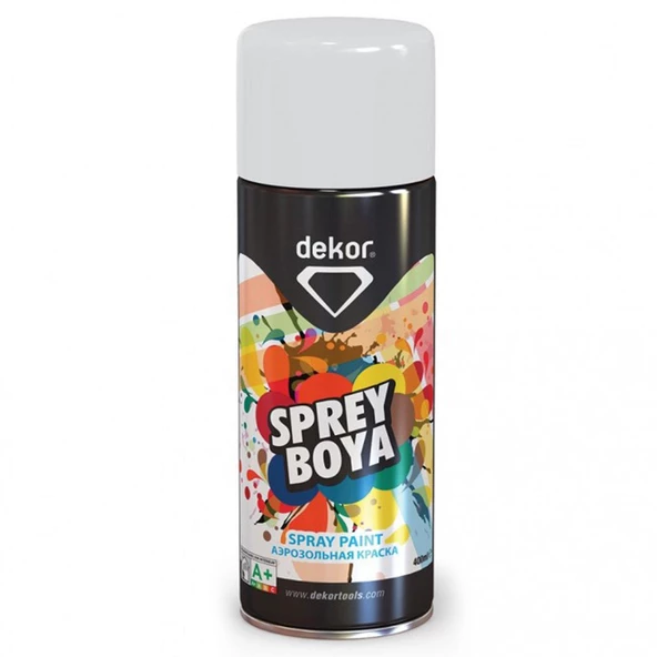 Dekor Efektli Akrilik Sprey Boya Parlak Beyaz 400 ml ürün görseli 1