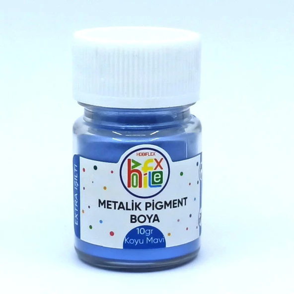 EPOKSİ REÇİNE METALİK SEDEFLİ PİGMENT TOZ BOYA KOYU MAVİ 10 GR ürün görseli 1