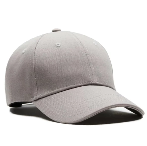 Pembe Basic Unisex  Spor Düz  Şapka Kep  Gri Tek Ebat ürün görseli 1
