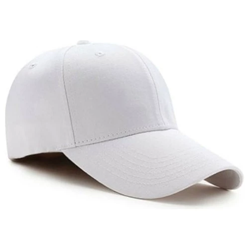 Pembe Basic Unisex  Spor Düz  Şapka Kep  Beyaz Tek Ebat ürün görseli 1