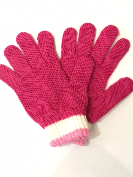 Pembe Kız Çocuk Eldiven 8-12 Yaş  Fuşya 8-12 Yaş ürün görseli 1