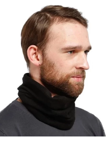 Erkek  Polar Boyunluk Bere  Siyah - Resim 2