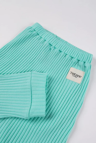Fitilli Pantolon Mint Yeşili - Resim 3