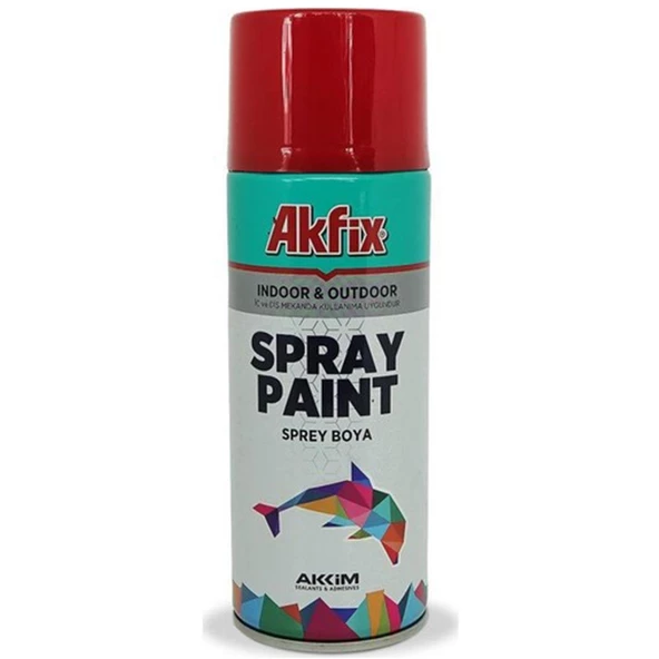 Akfix Efektli Akrilik Sprey Boya Parlak Kırmızı 400 ml ürün görseli 1