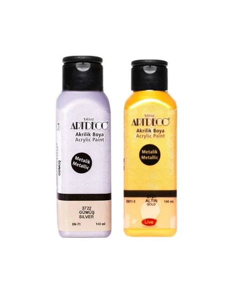 Artdeco 2’li 140 ml Metalik Akrilik Boya ürün görseli 1