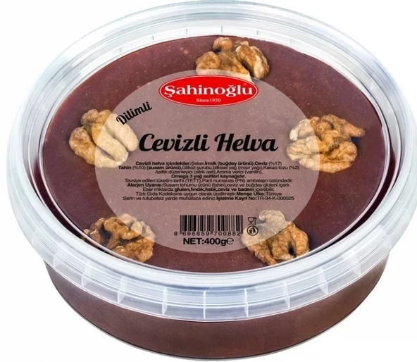 SAHINOGLU 400 GR CEVIZLI HELVA ürün görseli 1