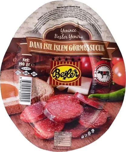 BESLER 190GR ISIL İŞLEM DANA SUCUK ürün görseli 1