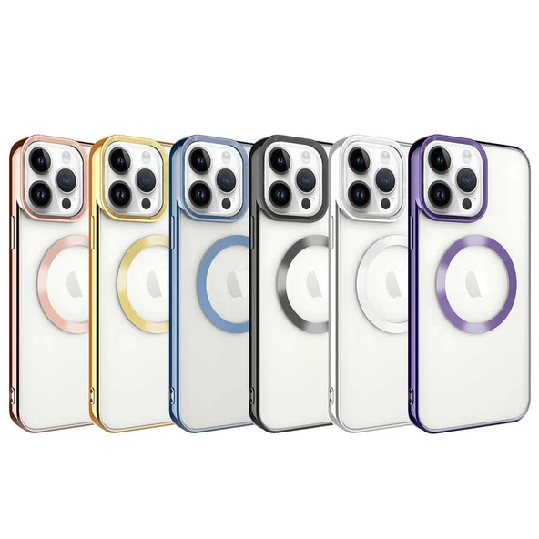 iPhone 14 Pro Max Kılıf Magsafe Wireless Şarj Özellikli Setro - Resim 9