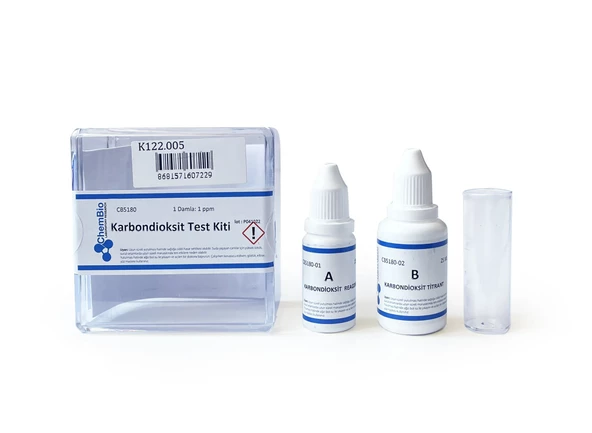 ChemBio Karbondioksit Test Kiti 70 Test Titrimetrik 1 ppm/damla ürün görseli 1