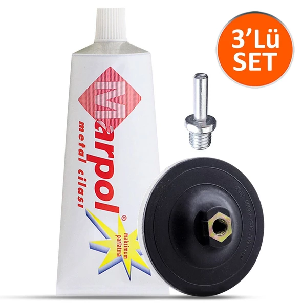 Metal Parlatma Cilası Pasta Cila Otomotiv Polisaj Jant Parlatıcı 200 Gr (3'Lü SET) ürün görseli 1