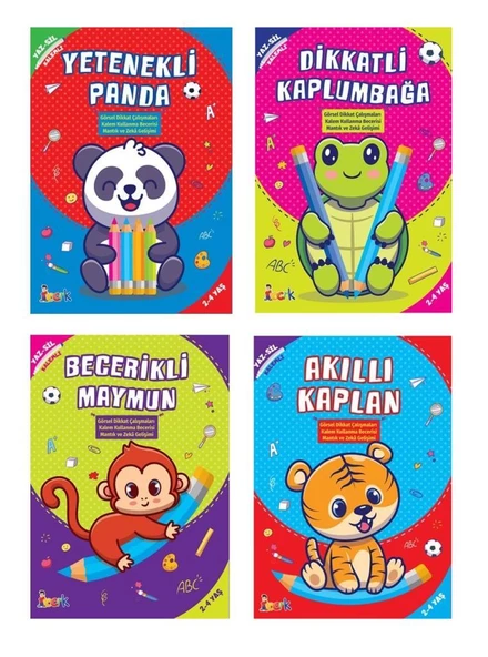 Nesil Okul Öncesi Yaz Sil Kalemli Görsel Dikkat Çalışmaları 4 Kitap ürün görseli 1