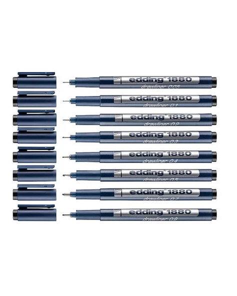 Edding Teknik Çizim Kalemi 8li Set ürün görseli 1