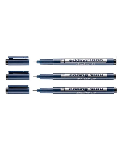 Edding Teknik Çizim Kalemi 3lü Set ürün görseli 1