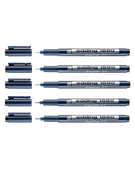 Edding Teknik Çizim Kalemi 5li Set ürün görseli 1