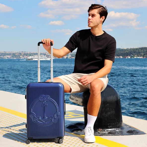 Biggdesign Ocean Lacivert Küçük Boy 20" Valiz - Resim 10