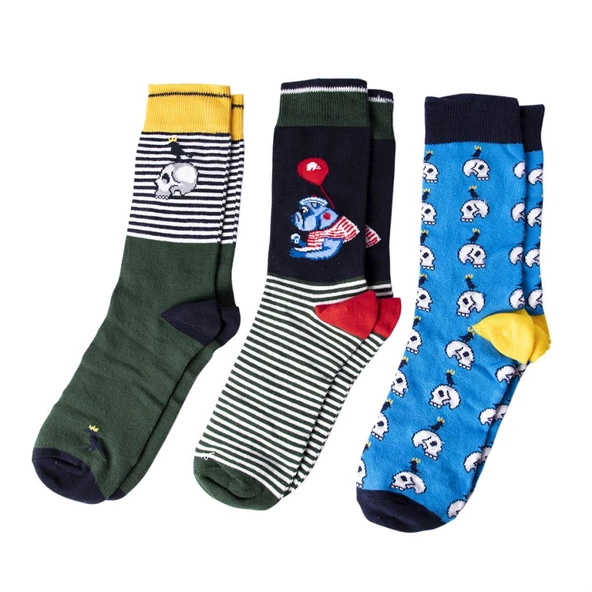 Biggdesign Erkek 3'lü Soket Çorap Seti - Resim 12