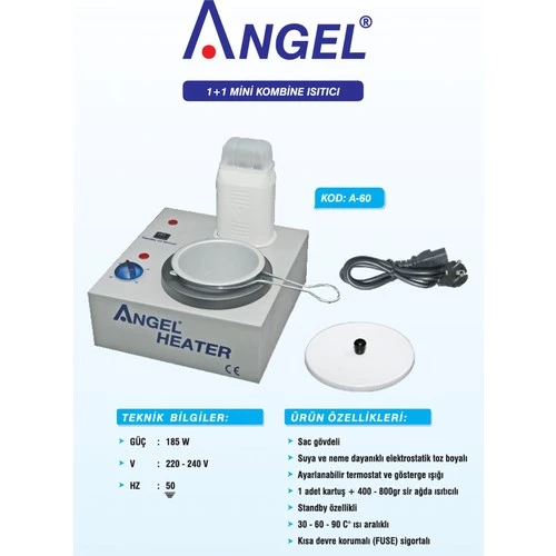 Angel Mini Kombine 1 + 1 Kartuş + Konserve Ağda Isıtıcı A-60 ürün görseli 1
