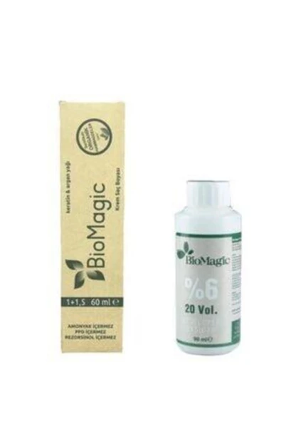 Organik Amonyaksız Saç Boyası (siyah-1.00)+oksidan ürün görseli 1