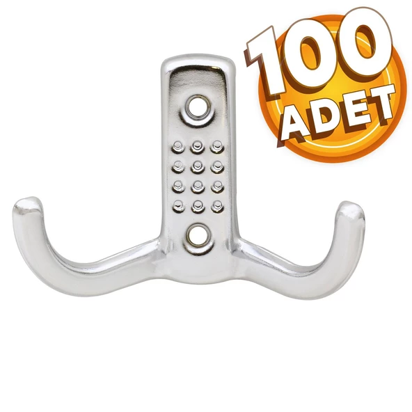 Noktalı Askı Portmanto Vestiyer Duvar Dolap Elbise Askısı Mobilya Askılığı Metal Askı (100 ADET) ürün görseli 1