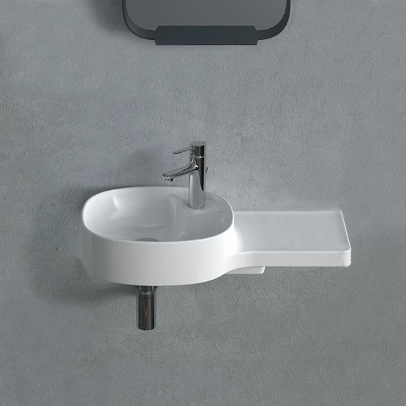 Turkuaz Cerastyle Harmony Etajerli Lavabo 65x32 cm ürün görseli 1
