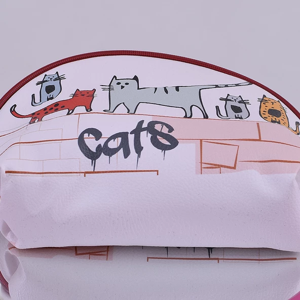 Biggdesign Cats Deri Makyaj Çantası - Resim 7