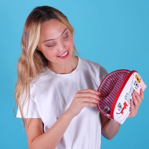 Biggdesign Cats Deri Makyaj Çantası - Resim 10