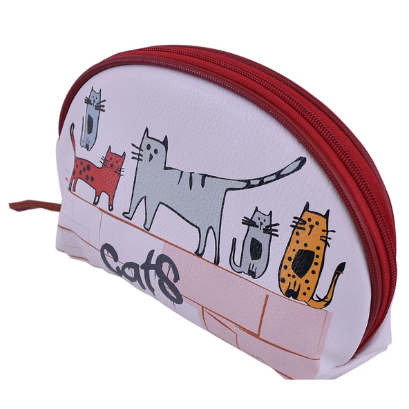 Biggdesign Cats Deri Makyaj Çantası - Resim 4