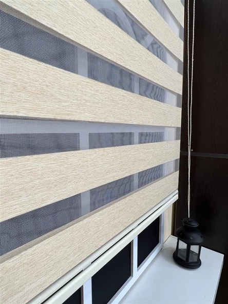 StorBurada Zebra Stor Sert Plastik Kasalı Sütlü Kahve Perde STB 400V03-PD  Kahverengi 130 x 260 ürün görseli 1